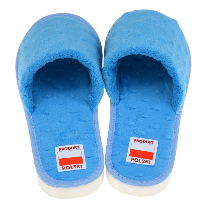 Kapcie damskie łazienkowe PAMI 099 niebieskie – wygodne kapcie domowe z miękkiej froty, polska marka PAMI (4).jpg