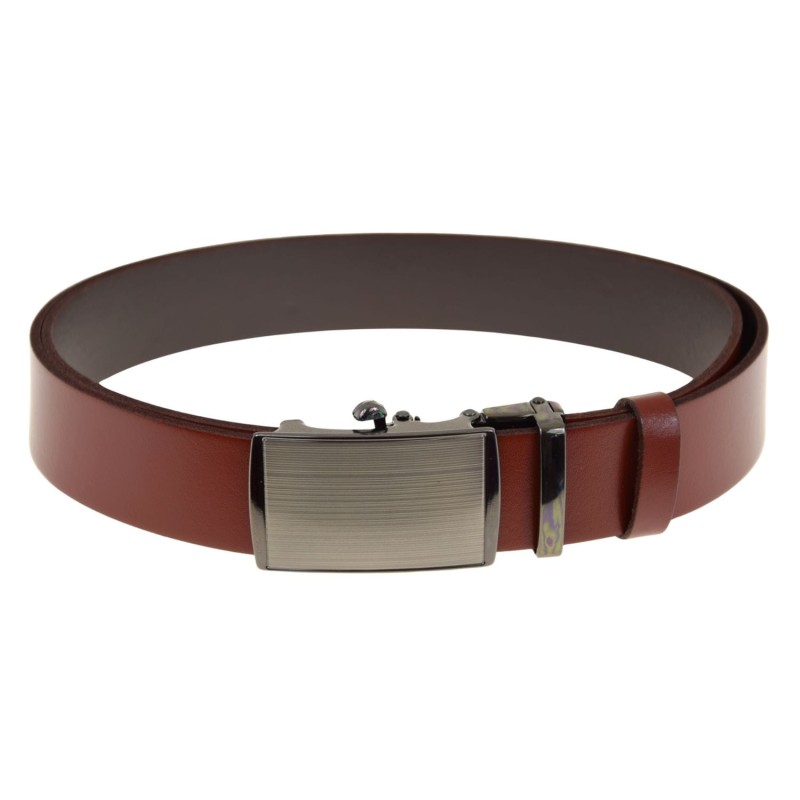 Brązowy pasek skórzany męski ARUCcE 007 – polska marka, elegancki pasek z klamrą automatyczną premium (1).jpg