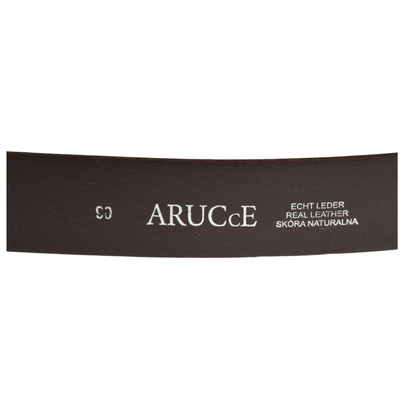 Brązowy pasek skórzany męski ARUCcE 007 – polska marka, elegancki pasek z klamrą automatyczną premium (4).jpg