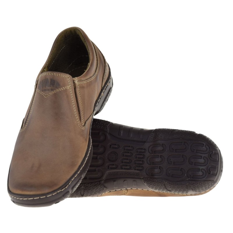 Mokasyny męskie skórzane brązowe slip-on – Iguana Lider 422A-95-P, wygodne półbuty (5).jpg
