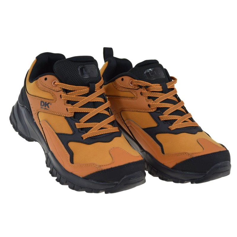 Męskie buty trekkingowe camel – sneakersy DK XR-3805, skóra ekologiczna nubuk, sznurowane, antypoślizgowa podeszwa (2).jpg