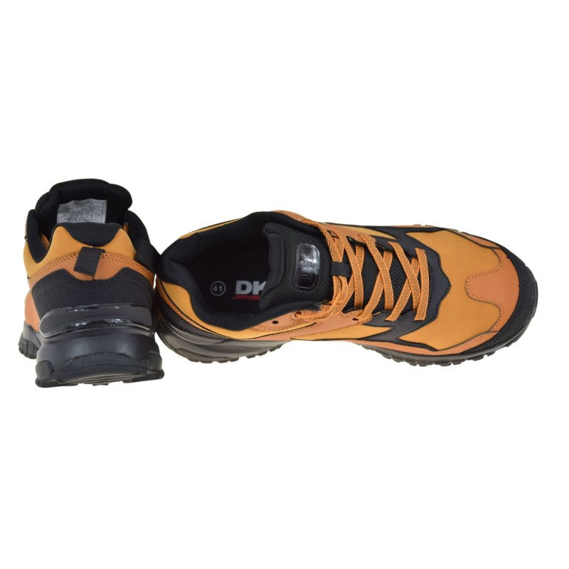 Męskie buty trekkingowe camel – sneakersy DK XR-3805, skóra ekologiczna nubuk, sznurowane, antypoślizgowa podeszwa (4).jpg