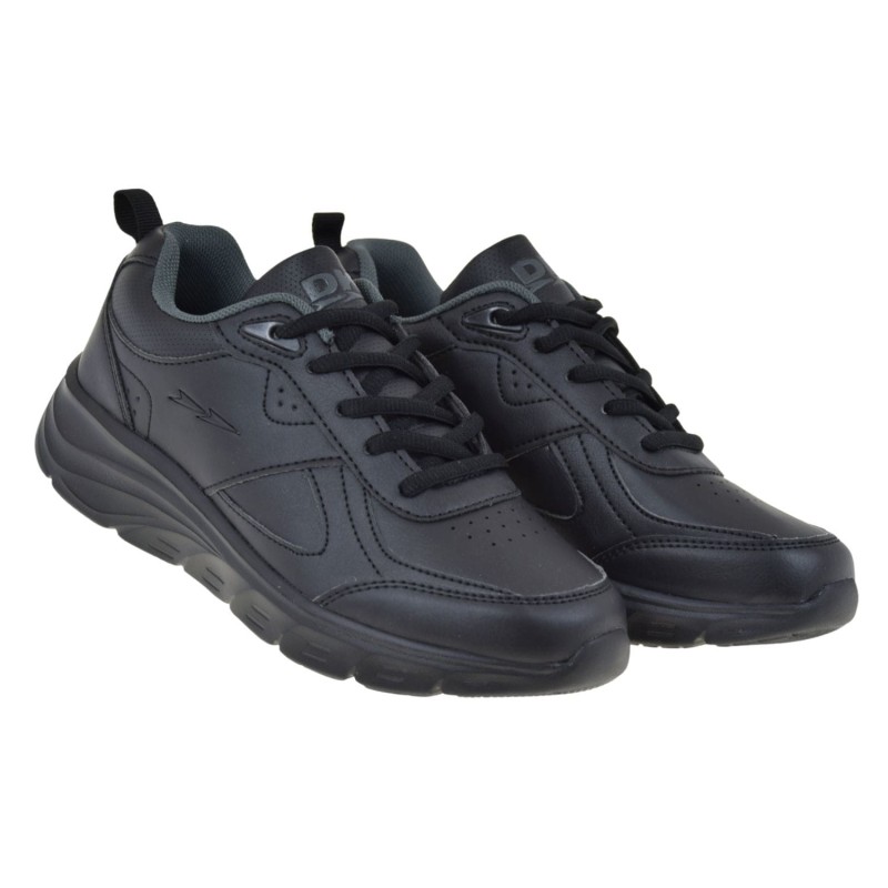 czarne sneakersy damskie DK 231205 z ekoskóry, lekkie buty damskie do pracy i na spacer (2).jpg