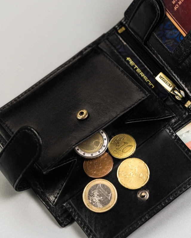 Wnętrze portfela męskiego skórzanego Peterson PTN 22306L-VT-E z kieszonkami na 10 kart (2).webp