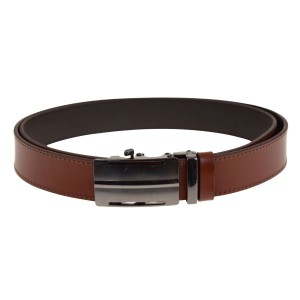 Pasek męski skórzany brązowy | skóra naturalna | klamra automatyczna ARUCcE 010