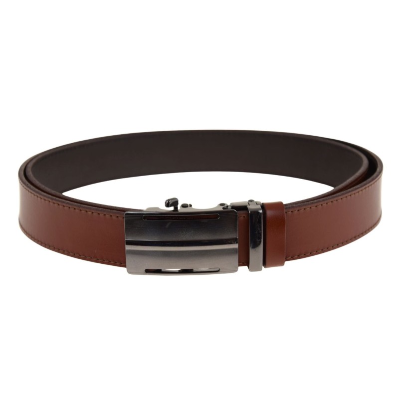Elegancki pasek do spodni męski brązowy – pasek bez dziurek z płynną regulacją ARUCcE 010 (1).jpg