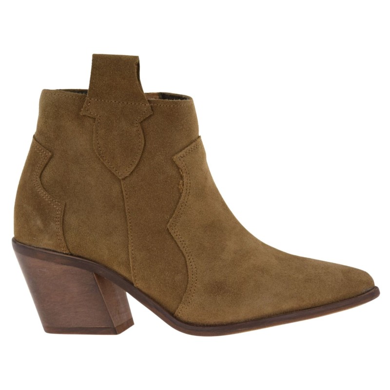 Botki kowbojki damskie brązowe NICOLE 3153 – skóra naturalna nubuk, zamek, eleganckie na słupku 7 cm (1).jpg