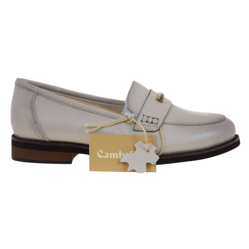 Mokasyny damskie skórzane beżowe CAMBELL 26-19381BG loafersy z ozdobą (2).jpg