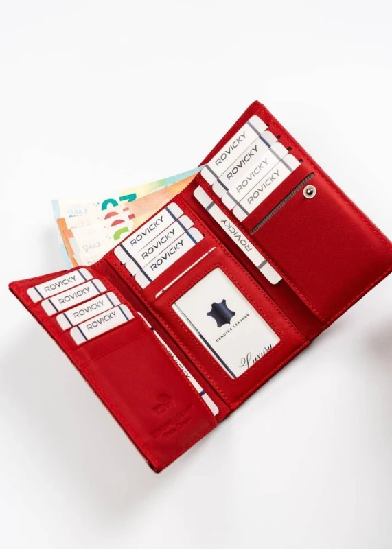 Portfel damski skórzany 4U Cavaldi 55020-CRY-RS-BL RED czerwony RFID (3).webp