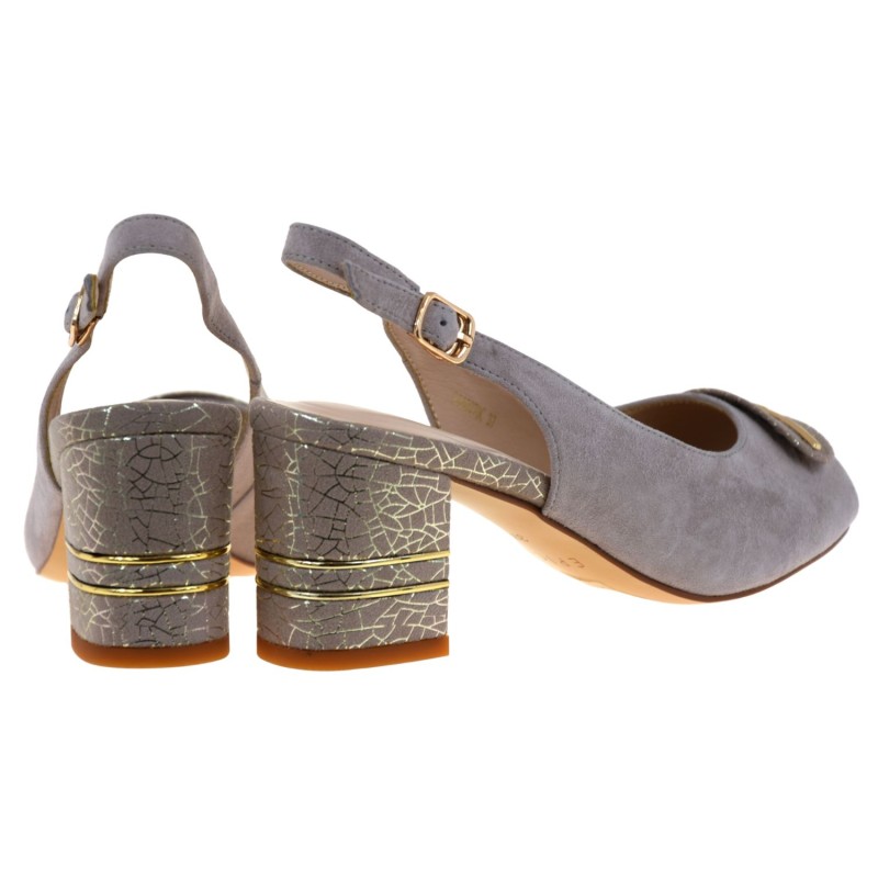 Beżowe sandały damskie ze skóry welurowej EPICA K3K360070C złote zdobienia obcas słupek (3).jpg