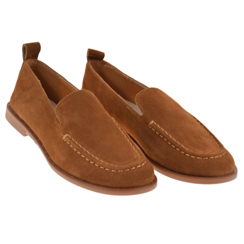 brązowe mokasyny damskie skórzane T.SOKOLSKI W26-123 loafersy z naturalnej skóry welurowej (2).jpg