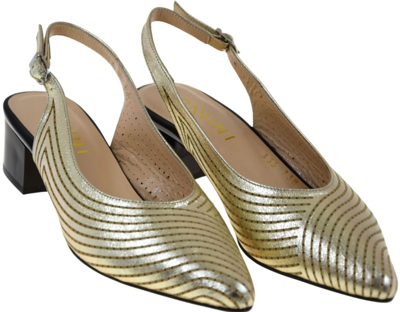 Złote czółenka slingback RAVINI 335.738 ze skóry naturalnej z odkrytą piętą (2).jpg