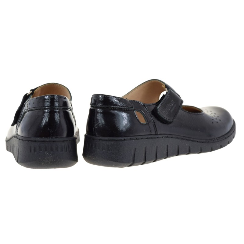Półbuty damskie HELIOS 475 czarne skórzane lakierowane barefoot na rzep (3).jpg