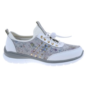 Półbuty damskie sneakersy biało-szare lekkie wygodne S.BARSKI GR61-5990