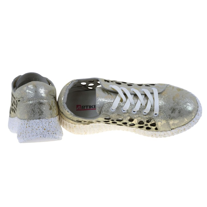 Eleganckie półbuty damskie ARTIKER 58C1263 złoto-beżowe ażurowe skórzane (4).jpg