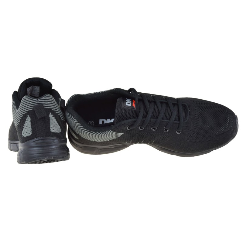 Buty sportowe męskie DK SA3005 czarne oddychające sneakersy lekkie sznurowane (4).jpg