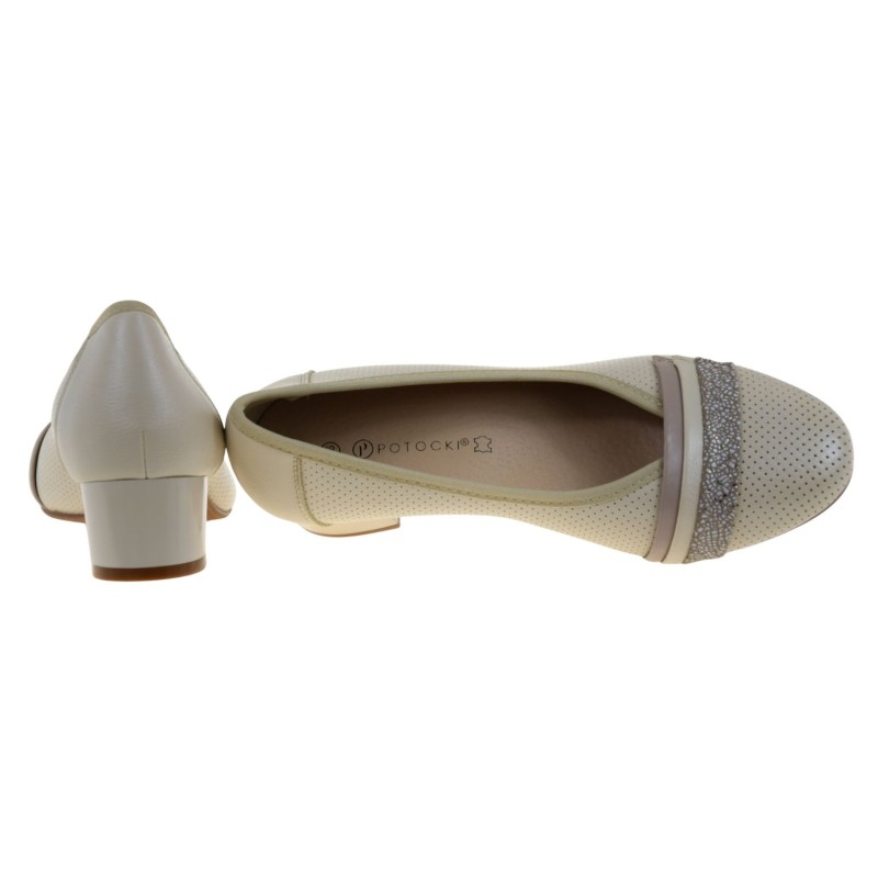 beżowe ażurowe czółenka damskie na słupku POTOCKI 26-12792BG (4).jpg