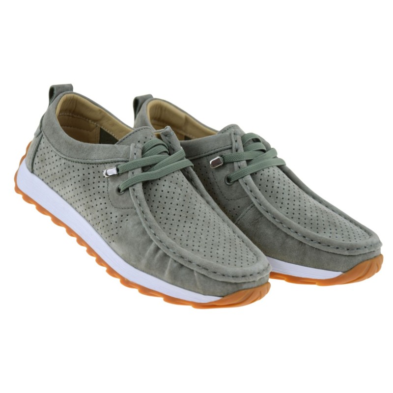 Mokasyny damskie zielone skórzane ażurowe EVENTO 26PB17-9772 (2).jpg