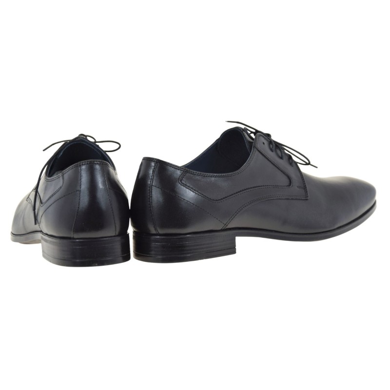 Eleganckie półbuty wizytowe męskie czarne skórzane Lemi 753 - buty do garnituru (4).jpg