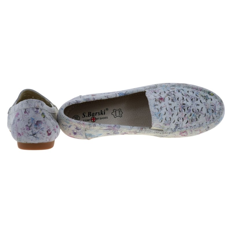 Szare mokasyny damskie skórzane S.BARSKI LR61-7026 loafersy w kwiaty (4).jpg