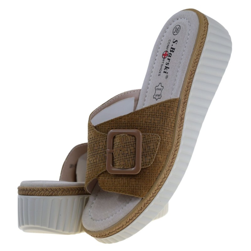 Brązowe klapki damskie skórzane na lato S.BARSKI LR61-7002 (5).jpg