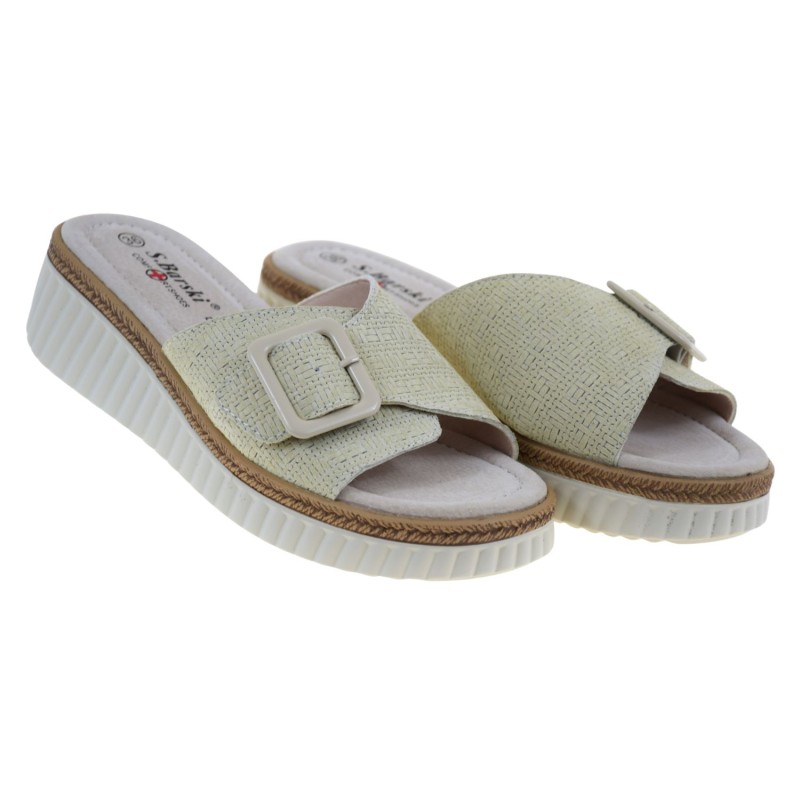 beżowe klapki damskie skórzane na koturnie S.BARSKI LR61-7002 (2).jpg