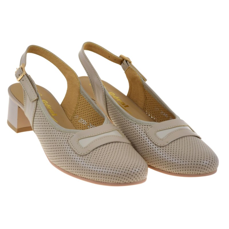 Beżowe czółenka damskie slingback skórzane na słupku GÓRAL 2000 (2).jpg