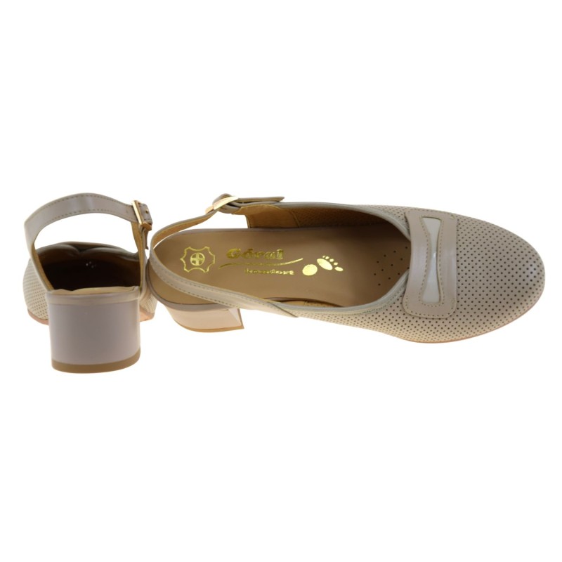 Beżowe czółenka damskie slingback skórzane na słupku GÓRAL 2000 (4).jpg