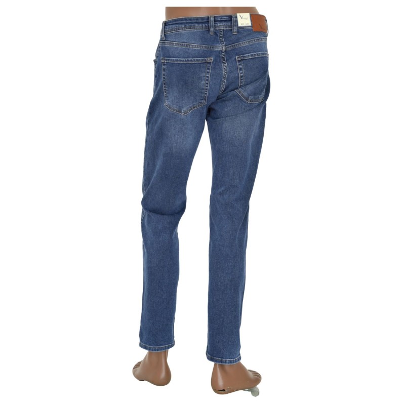 Granatowe spodnie jeansowe męskie VENTANA 970-102 klasyczne jeansy z prostą nogawką (4).jpg