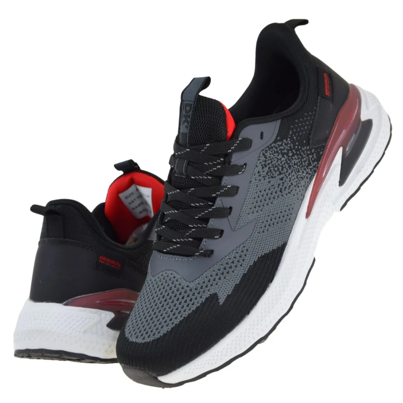 Buty sportowe męskie jogging DK 25339 oddychające sneakersy szaro-czarne (5).jpg