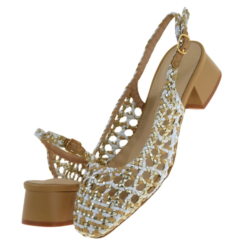 Ażurowe czółenka z odkrytą piętą złoto-białe beżowe S.BARSKI SR61-0100 (5).jpg