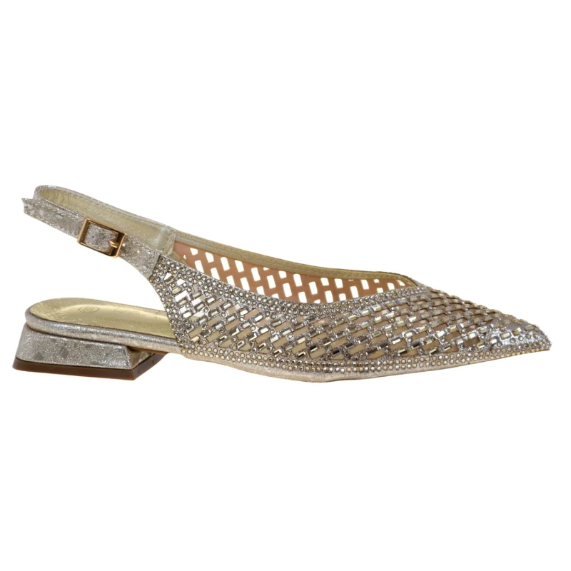 Czółenka damskie slingback szampańskie z kryształkami w szpic S.BARSKI SR61-0105 (1).jpg
