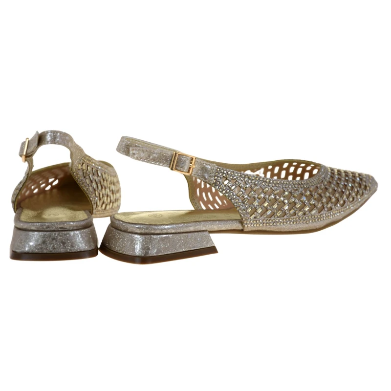 Czółenka damskie slingback szampańskie z kryształkami w szpic S.BARSKI SR61-0105 (3).jpg