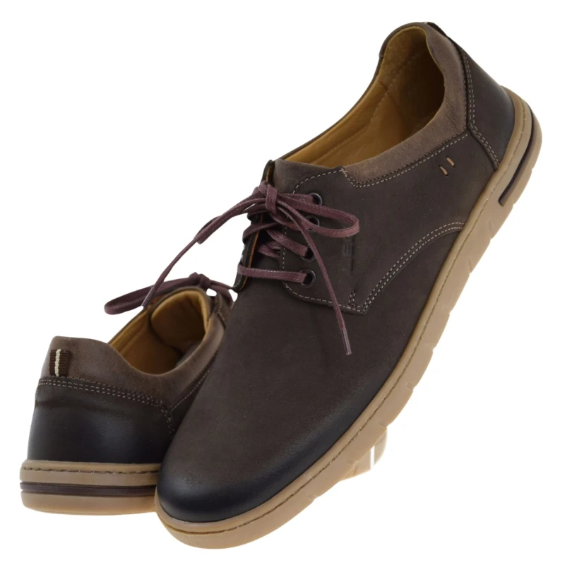 Brązowe półbuty męskie ze skóry naturalnej nubuk LEMI 940 wygodne buty casual (5).jpg