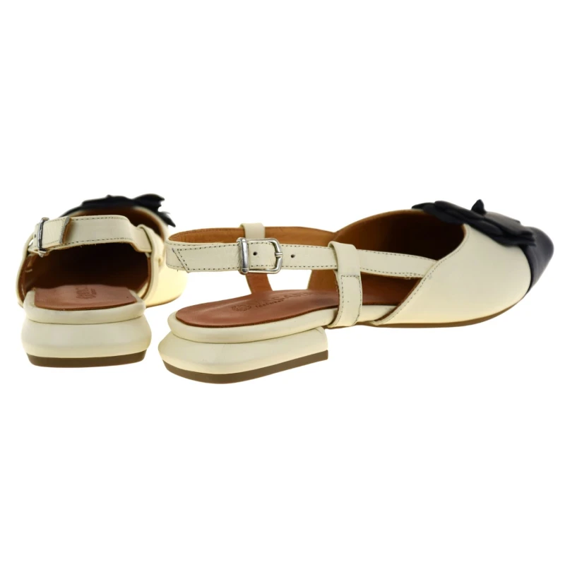 Beżowo-czarne czółenka slingback damskie VACARRO 269-010 z kwiatem 3D (3).jpg