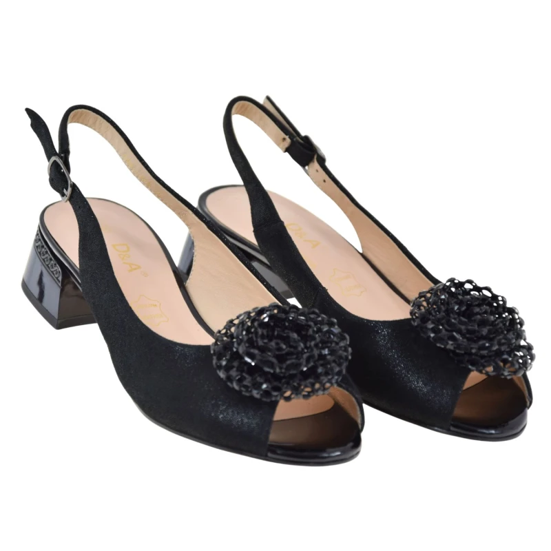 Eleganckie sandały damskie czarne skórzane S.BARSKI CR61-3030 z kwiatem (2).jpg