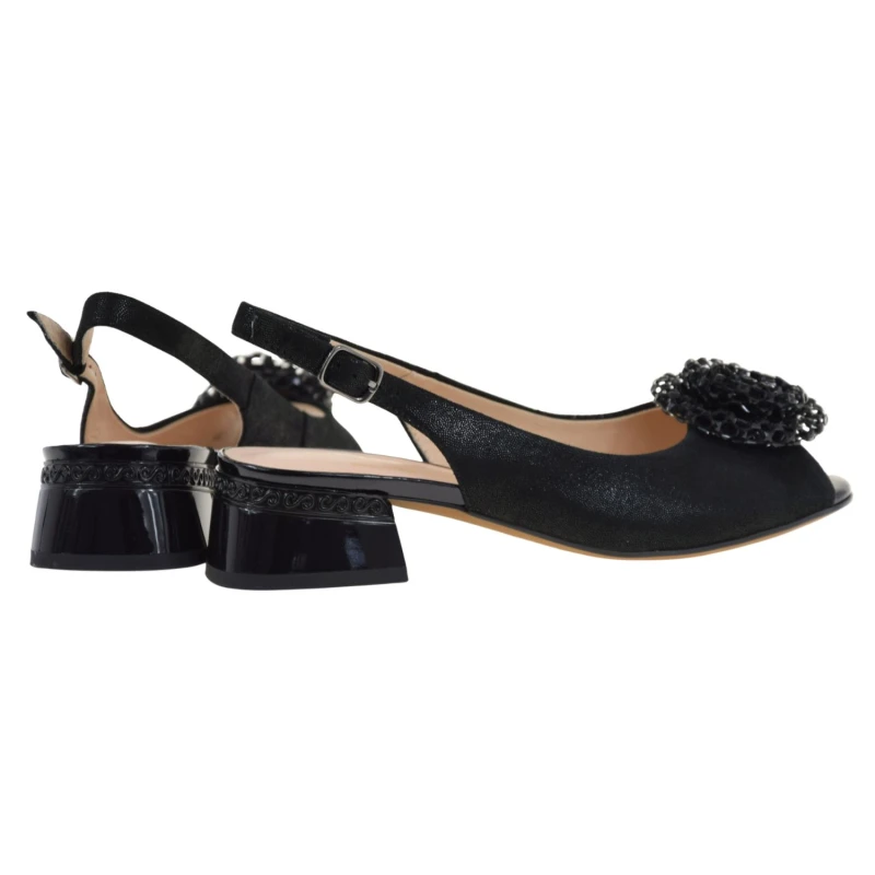 Eleganckie sandały damskie czarne skórzane S.BARSKI CR61-3030 z kwiatem (3).jpg