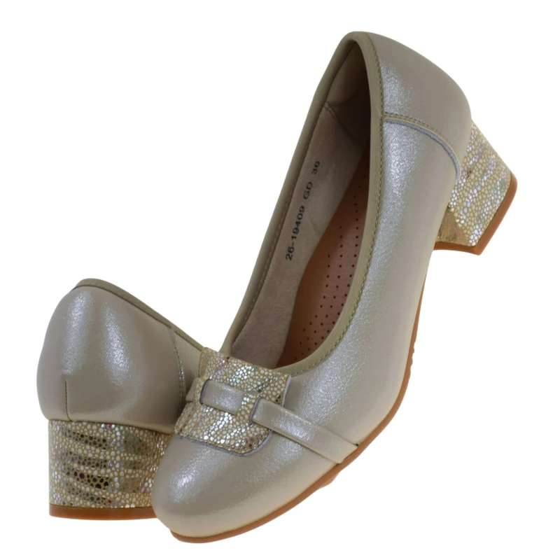 Eleganckie czółenka damskie POTOCKI 26-19409GD złote perłowe skóra naturalna (6).jpg