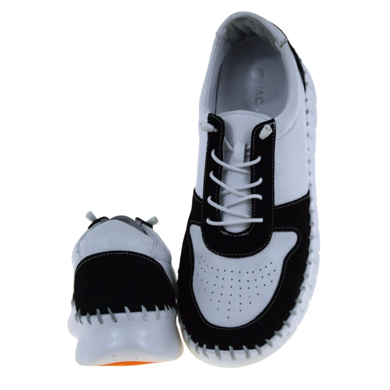 Półbuty damskie skórzane biało-czarne VACARRO NY.2140 na platformie (5).jpg