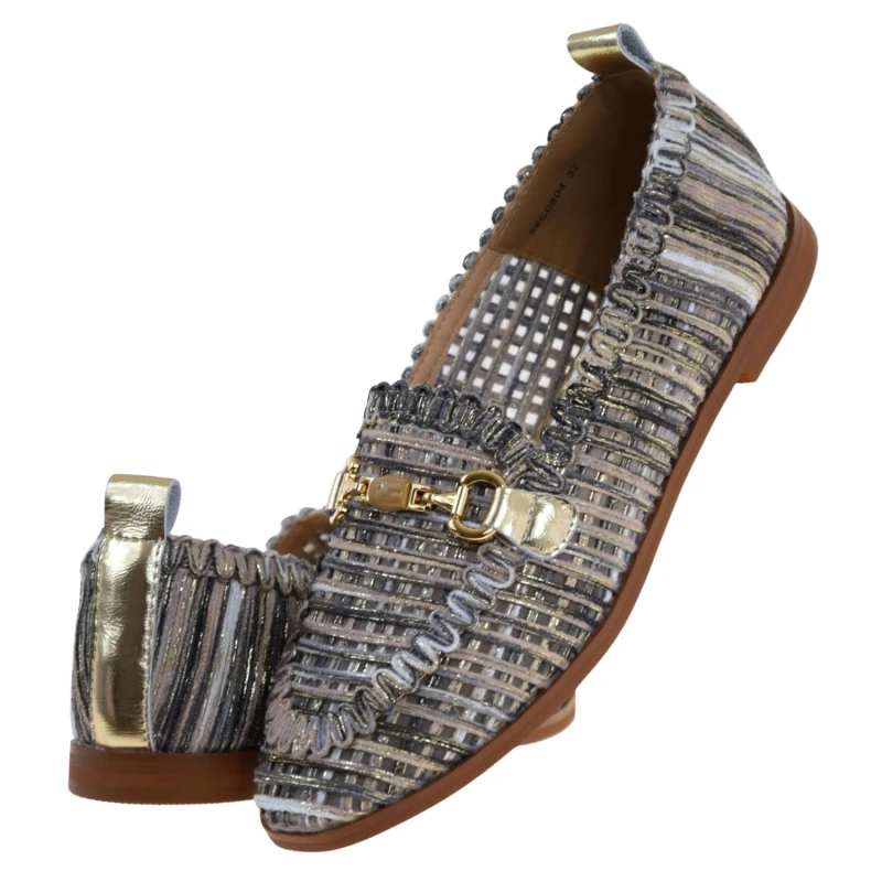 Ażurowe mokasyny damskie beżowe ARTIKER 58C0804 lekkie wsuwane buty damskie (5).jpg