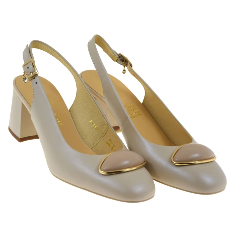 Beżowe czółenka damskie slingback SALA 20887 skórzane z odkrytą piętą (2).jpg