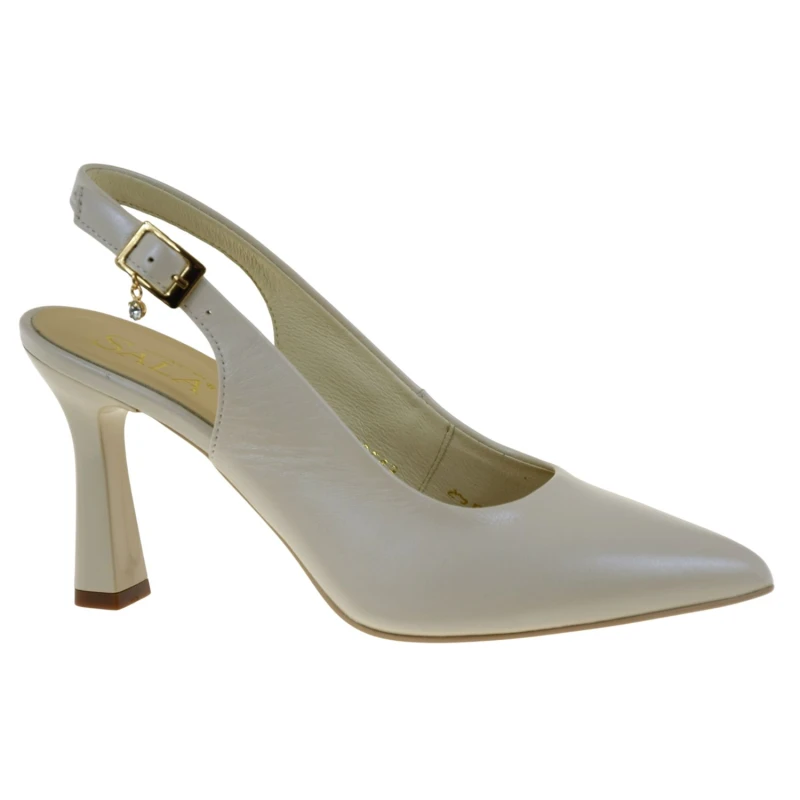 Beżowe czółenka damskie slingback skórzane na słupku SALA 20543 (1).jpg