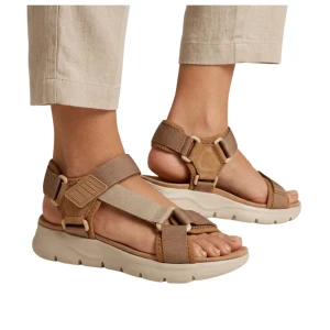 Beżowe sandały damskie na platformie lekkie na rzep ARTIKER 58C1231
