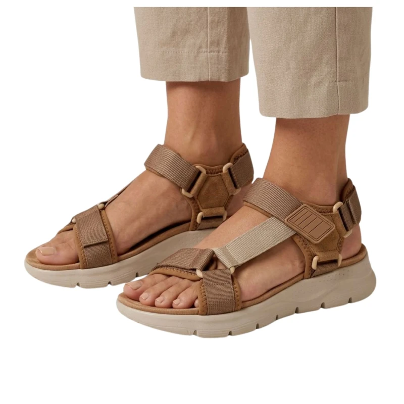 Beżowe sandały damskie na platformie ARTIKER 58C1231 zamsz na rzepy (3).jpg