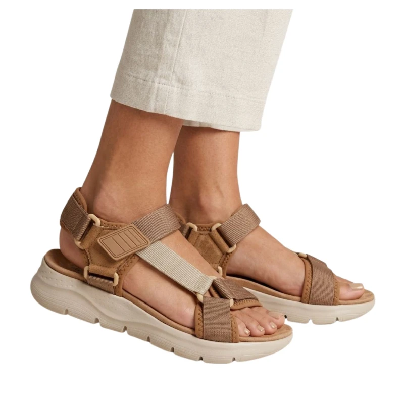 Beżowe sandały damskie na platformie ARTIKER 58C1231 zamsz na rzepy (4).jpg