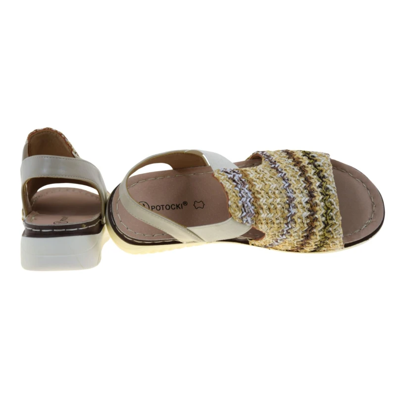 beżowe sandały damskie na platformie POTOCKI 26-90375BG (4).jpg