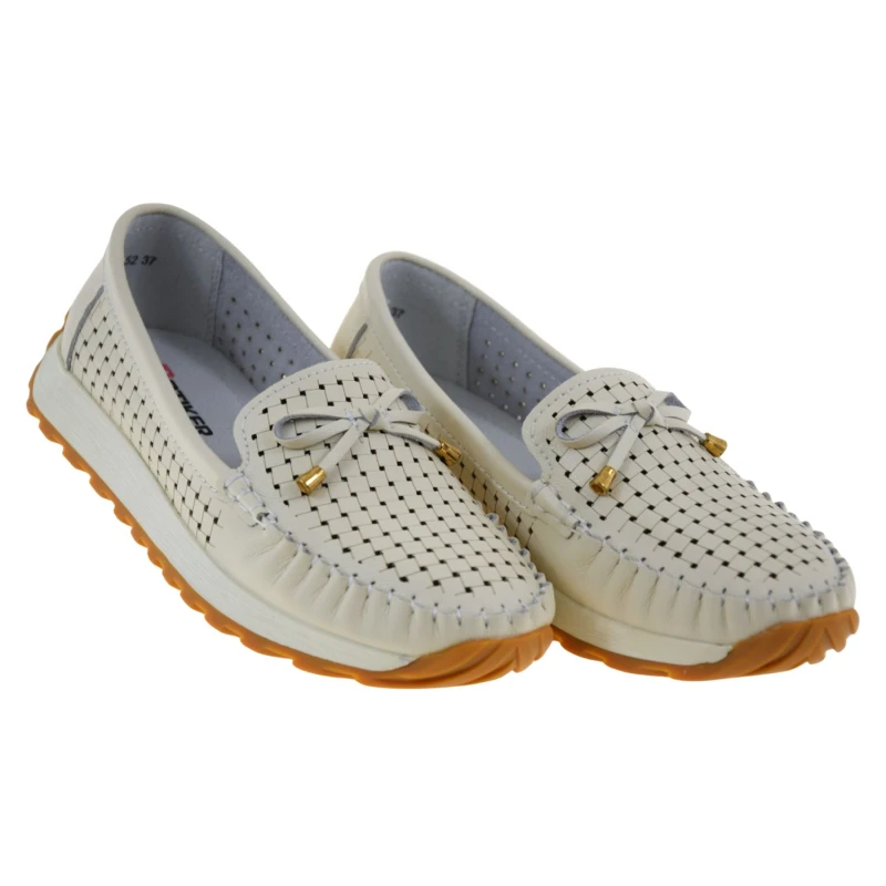 beżowe mokasyny damskie ARTIKER 56C1852 skórzane ażurowe lordsy z kokardką (2).jpg