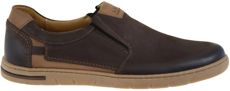 Mokasyny męskie skórzane brązowe LEMI 942 wsuwane półbuty z naturalnego nubuku (1).jpg