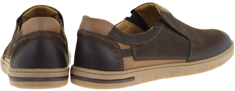 Mokasyny męskie skórzane brązowe LEMI 942 wsuwane półbuty z naturalnego nubuku (3).jpg