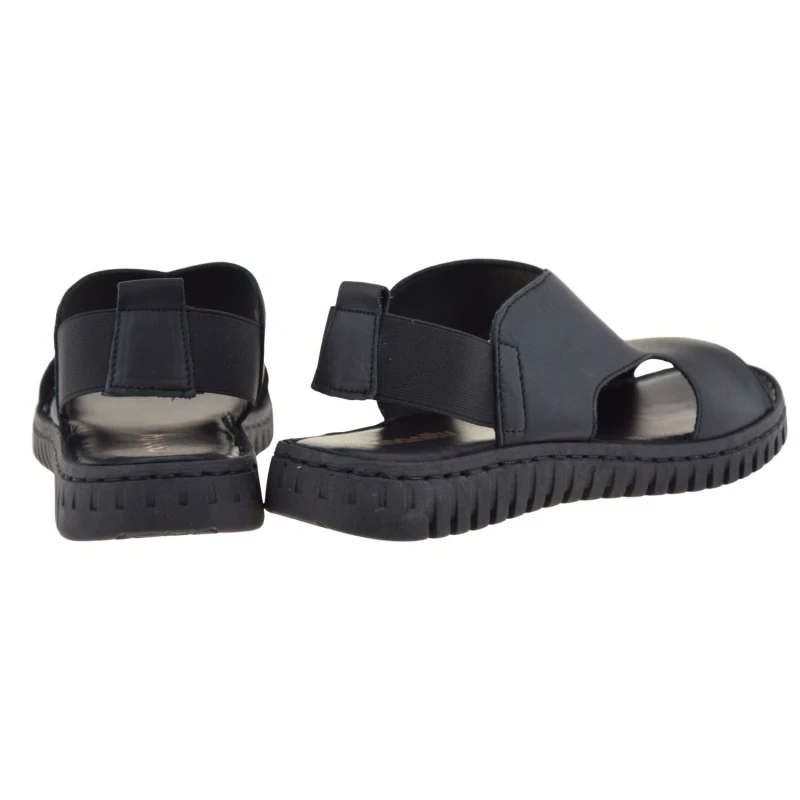 Sandały damskie skórzane czarne Manitu 910326-01 na lekkiej platformie (3).jpg